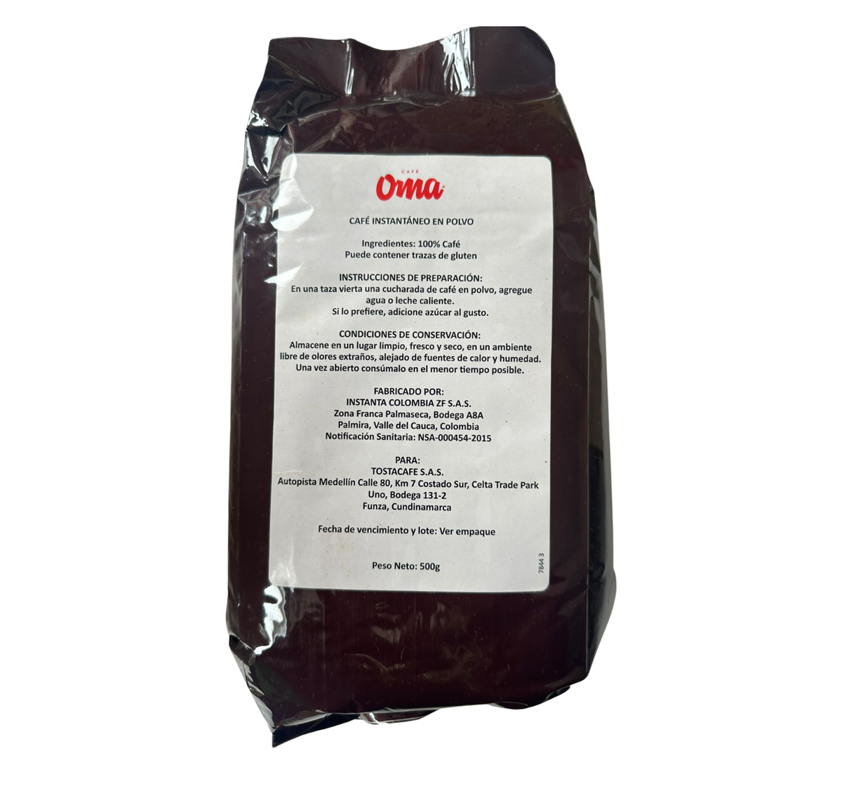 Café Oma Soluble X500GR